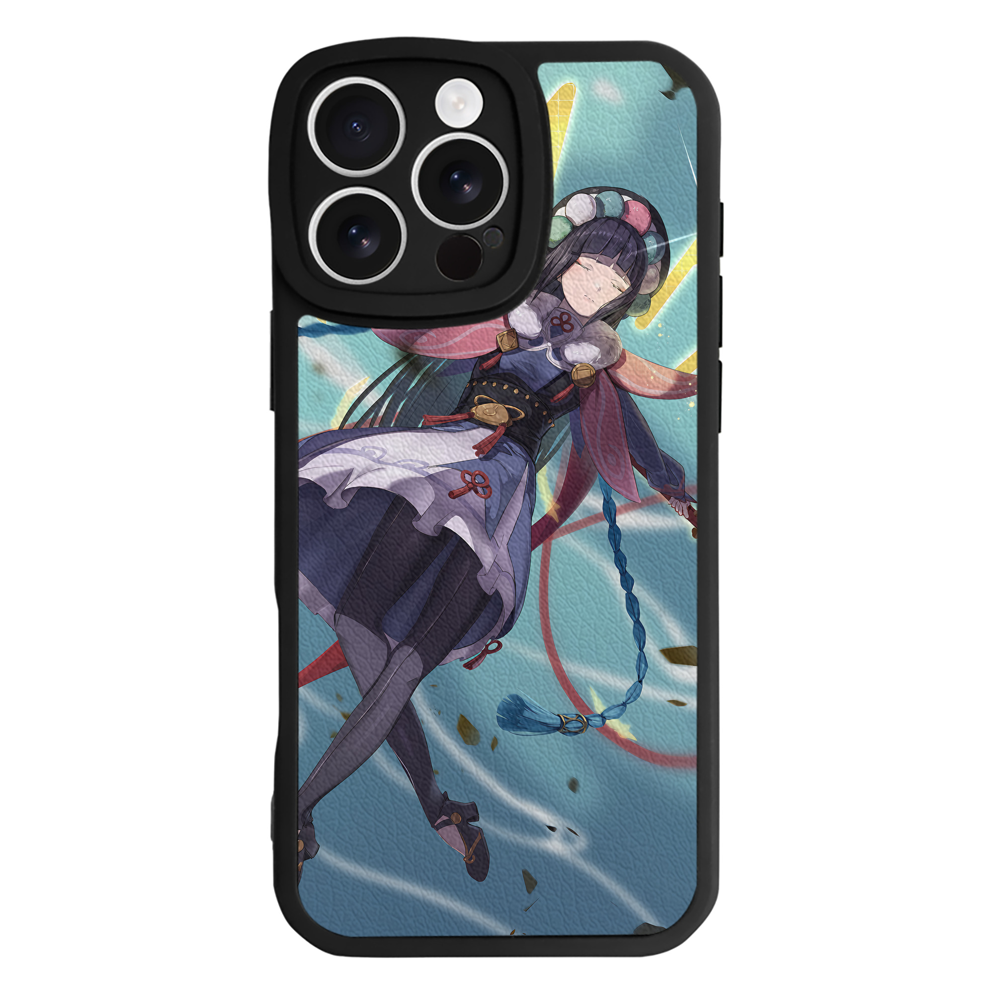 げんし神 genshin 【iPhone 16シリーズ対応】シリコンスマホケース（レザー調） 材質：シリコン